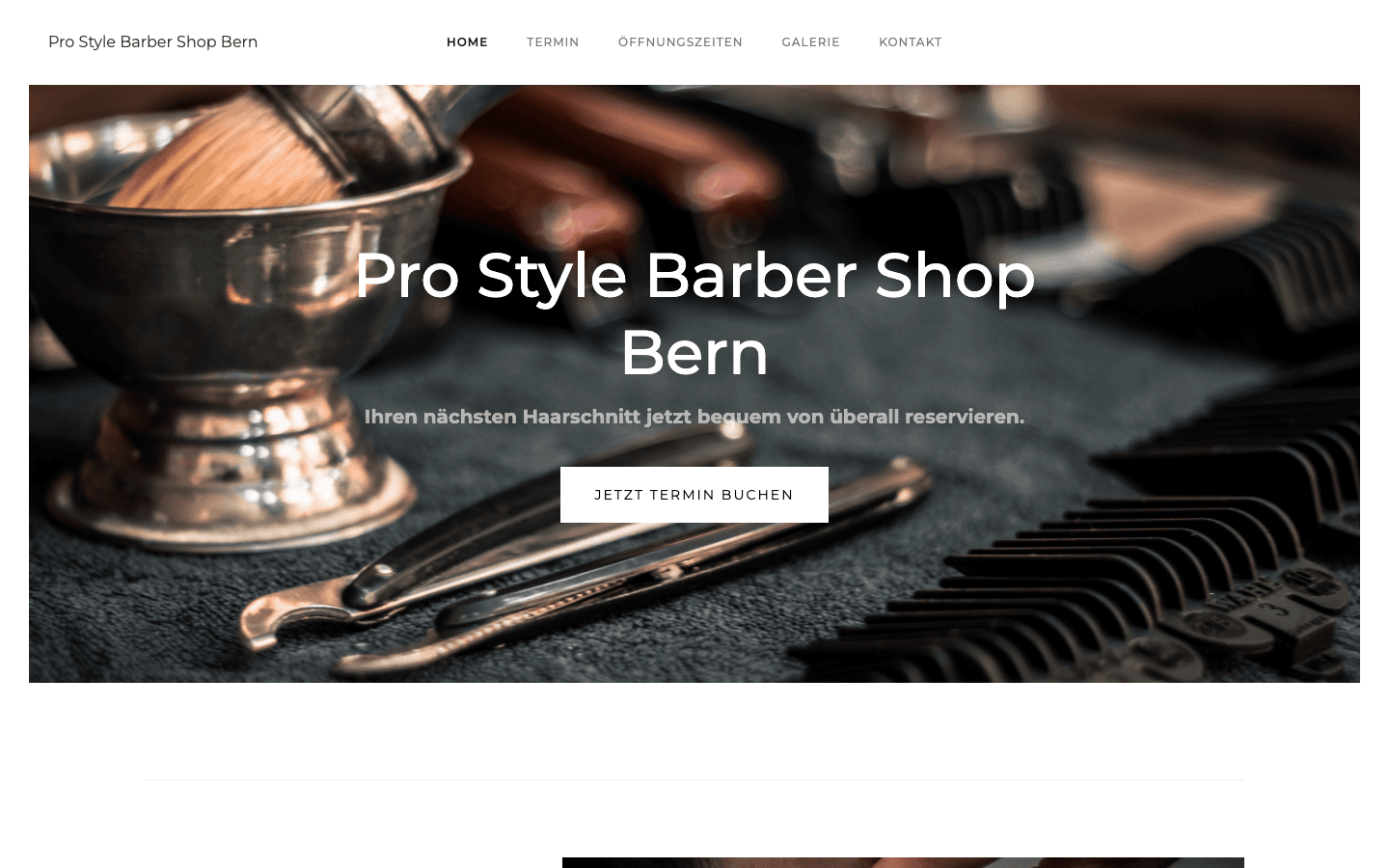 ProStyle Barber, Webdesign & Branding
